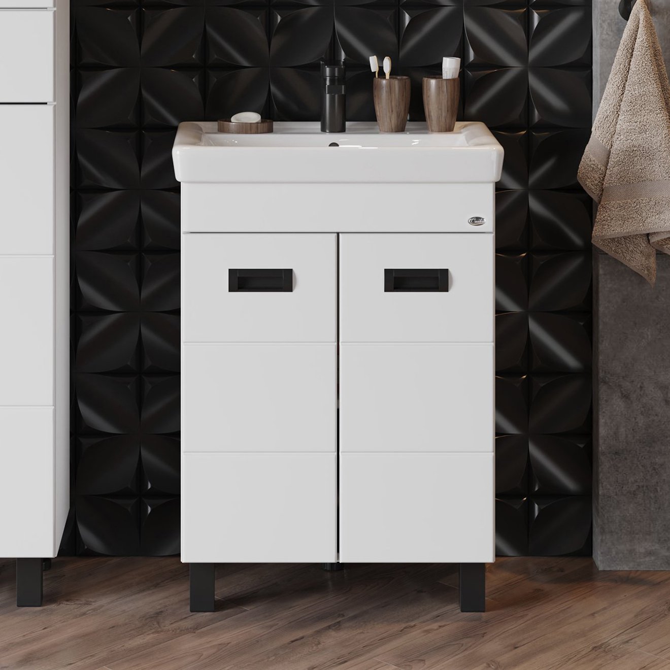 Тумба с раковиной Onika Балтика Black 55.11 - купить по доступной цене ...